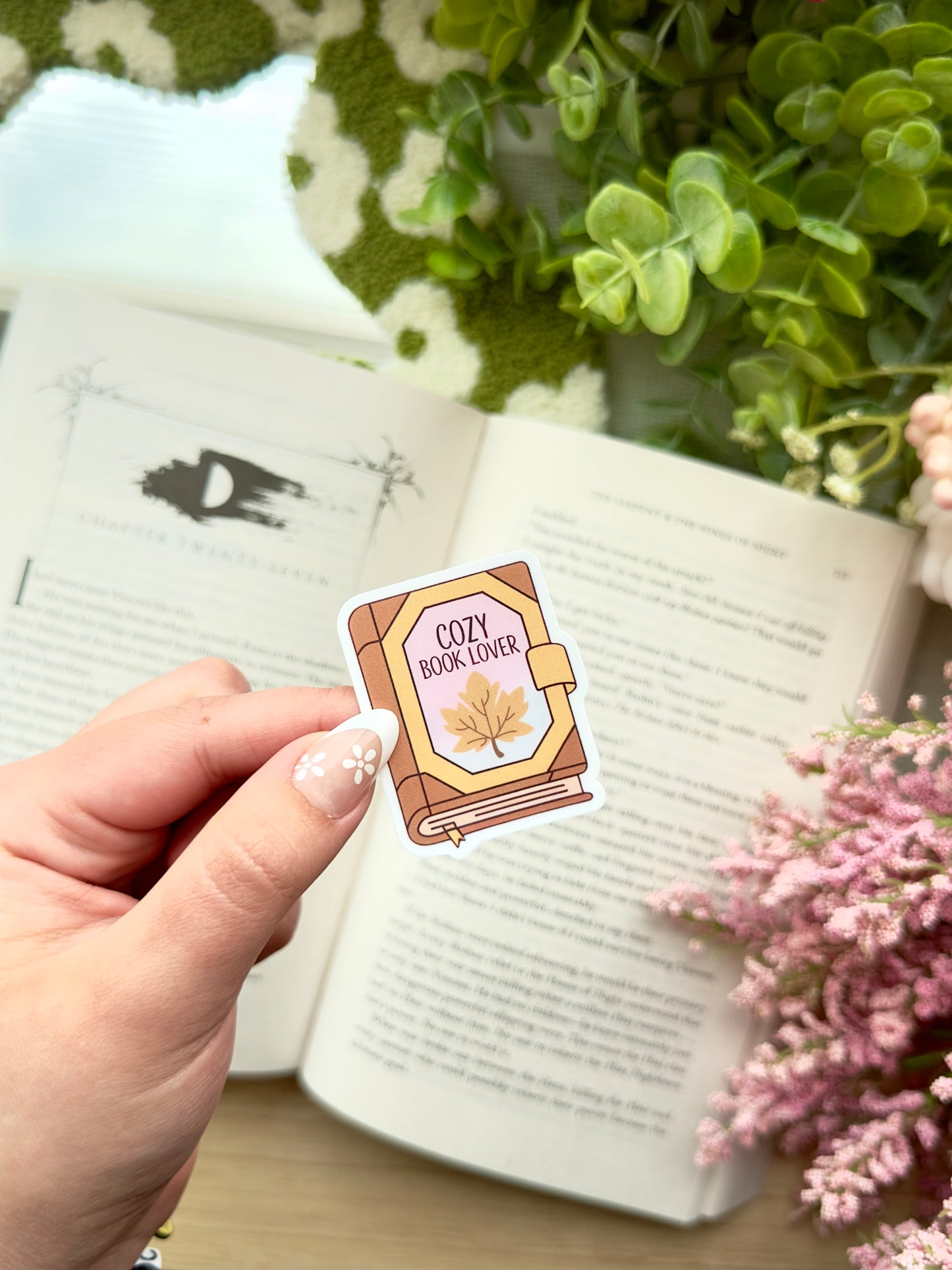 Cozy Book Lover Sticker
