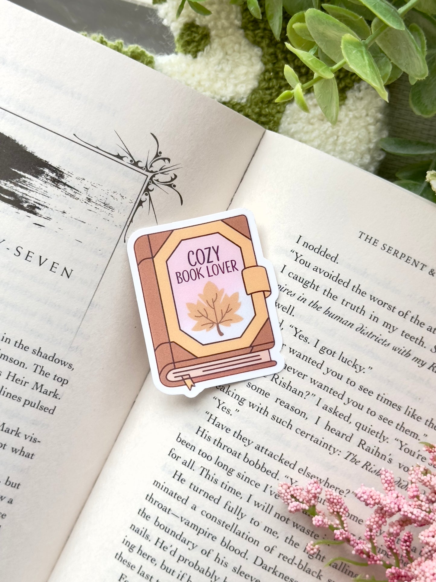 Cozy Book Lover Sticker