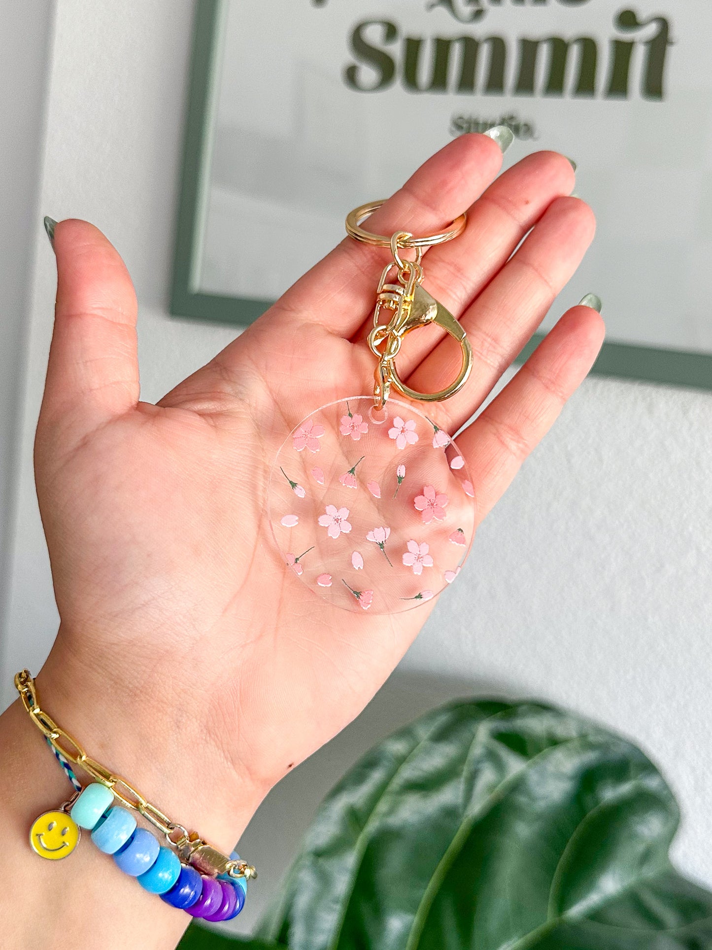 Sakura Flowers Acrylic Keychain