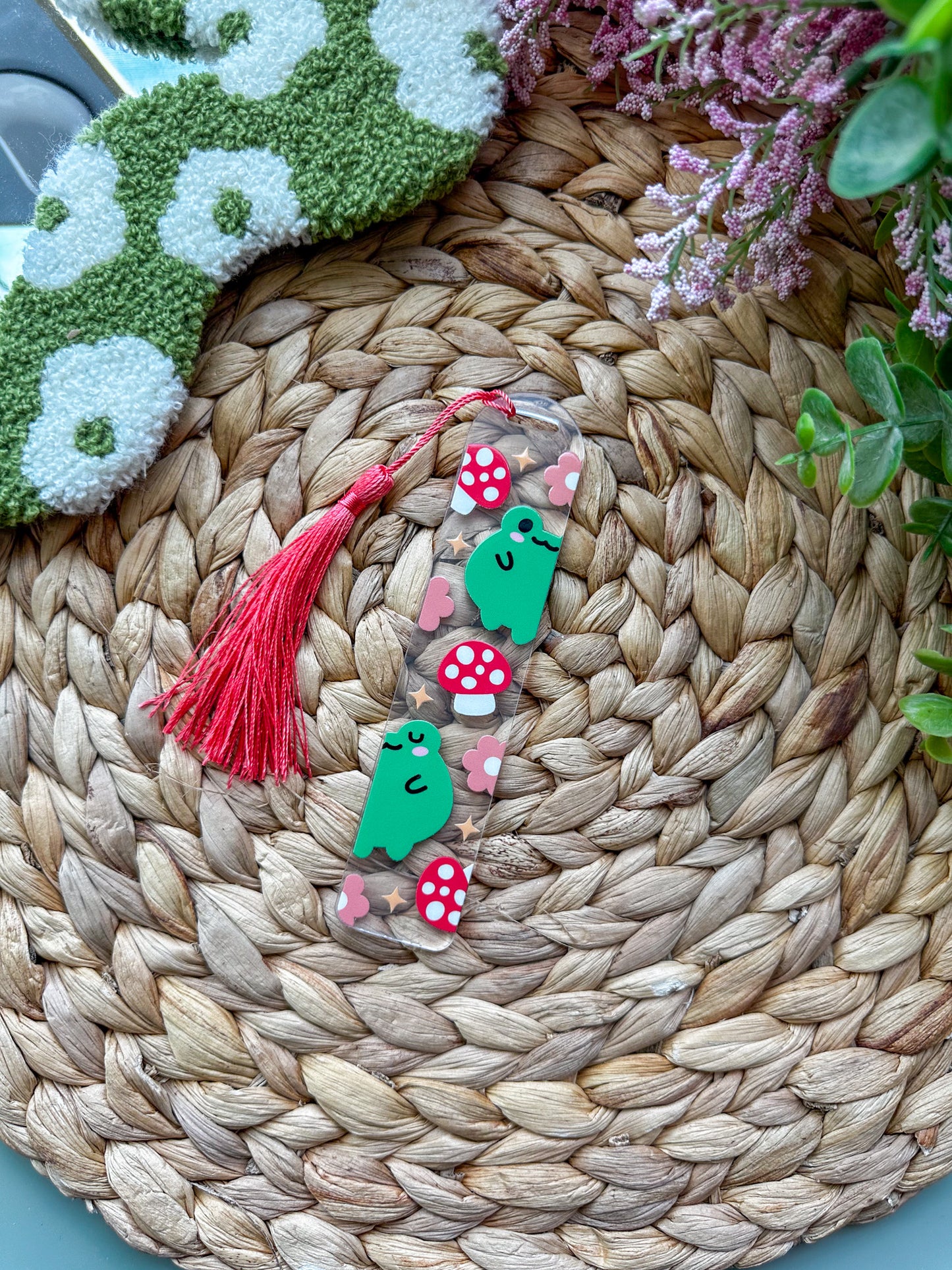 Cute Frog Acrylic Bookmark