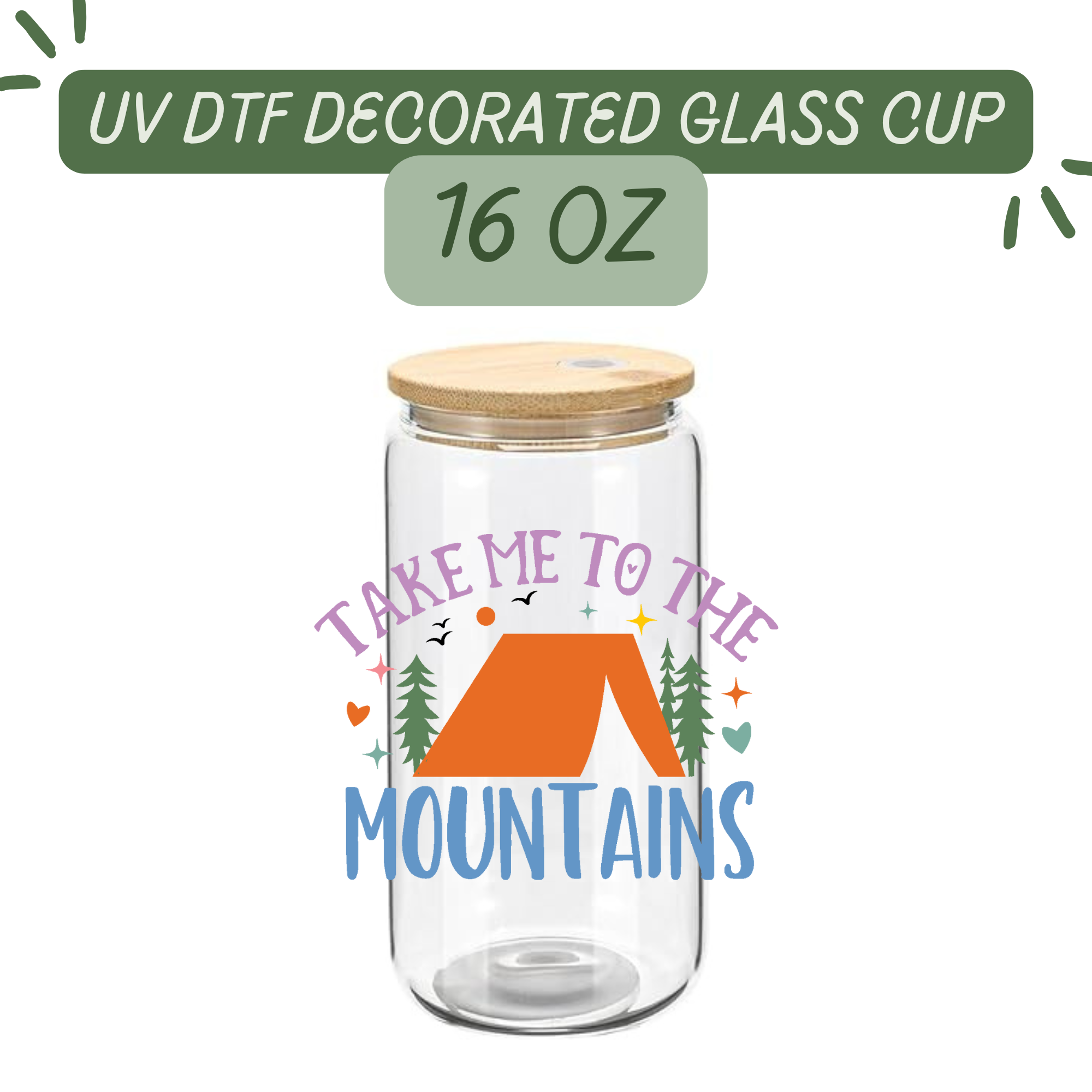 Take me to the mountains Glass Cup