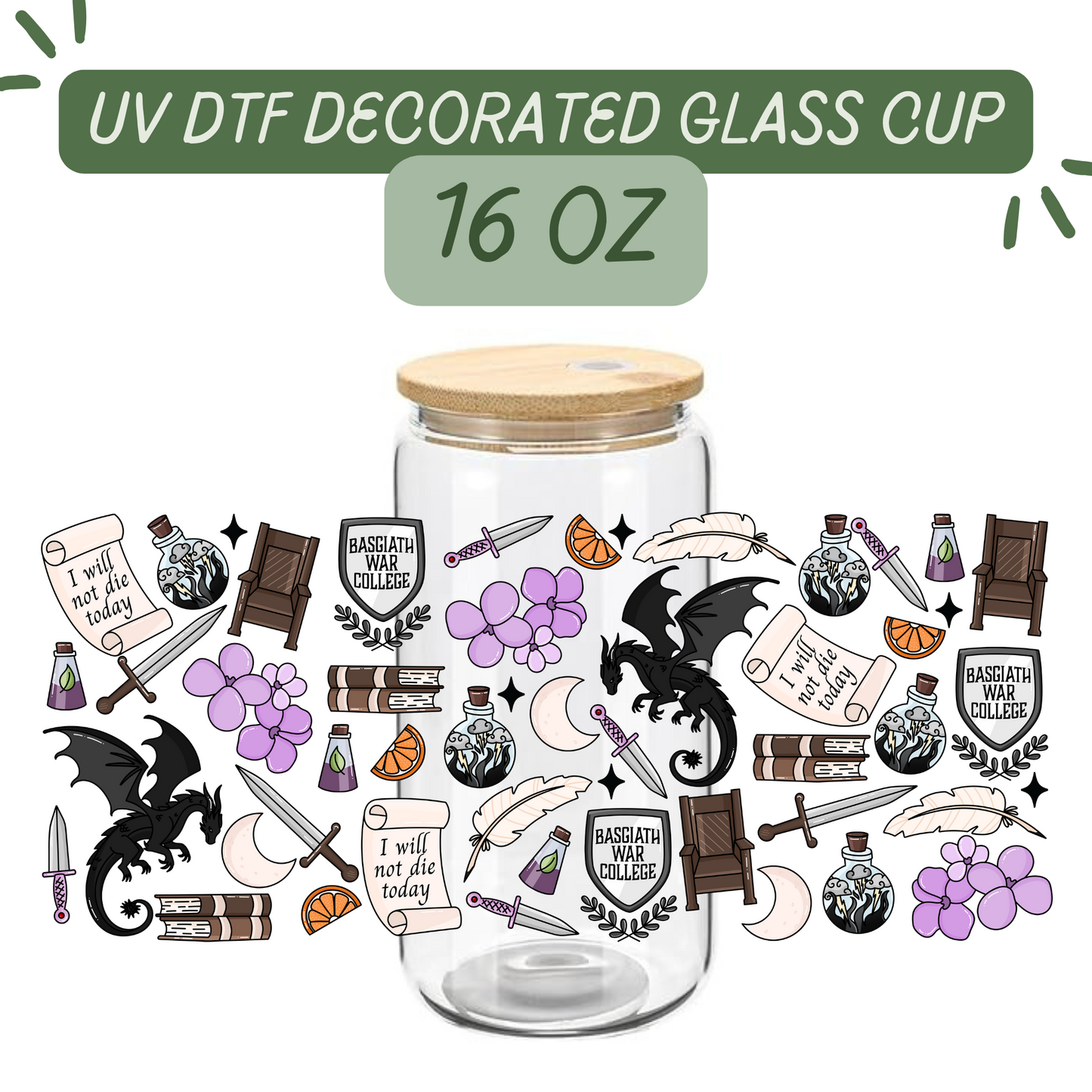 Fourth Wing Glass Cup