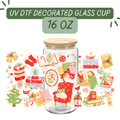 Cozy Christmas Glass Cup