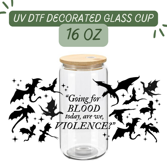 Fourth Wing Quote Glass Cup