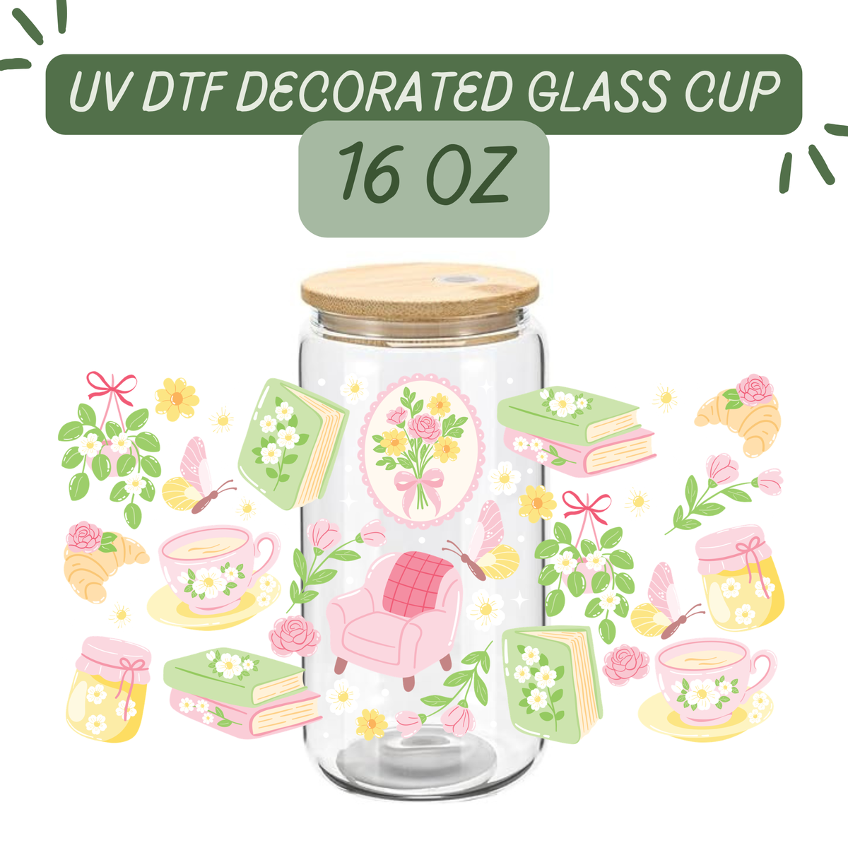 Cozy Tea Time Glass Cup