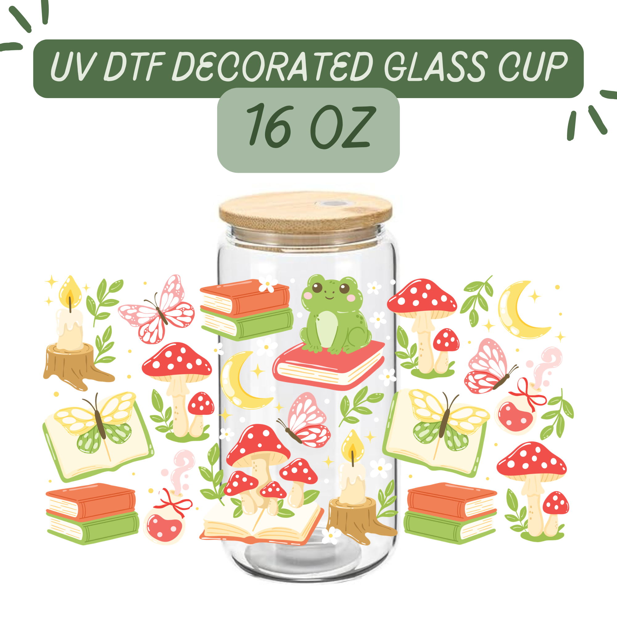 Whimsical Forest Glass Cup
