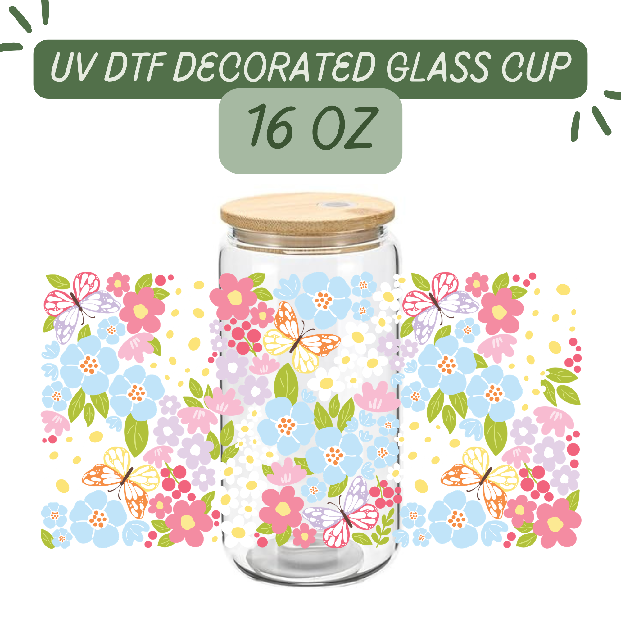 Wildflowers Glass Cup