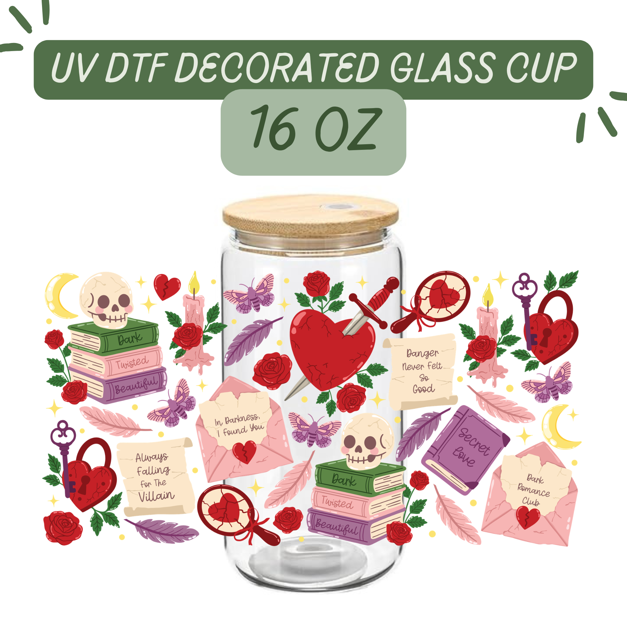 Dark Romance Glass Cup