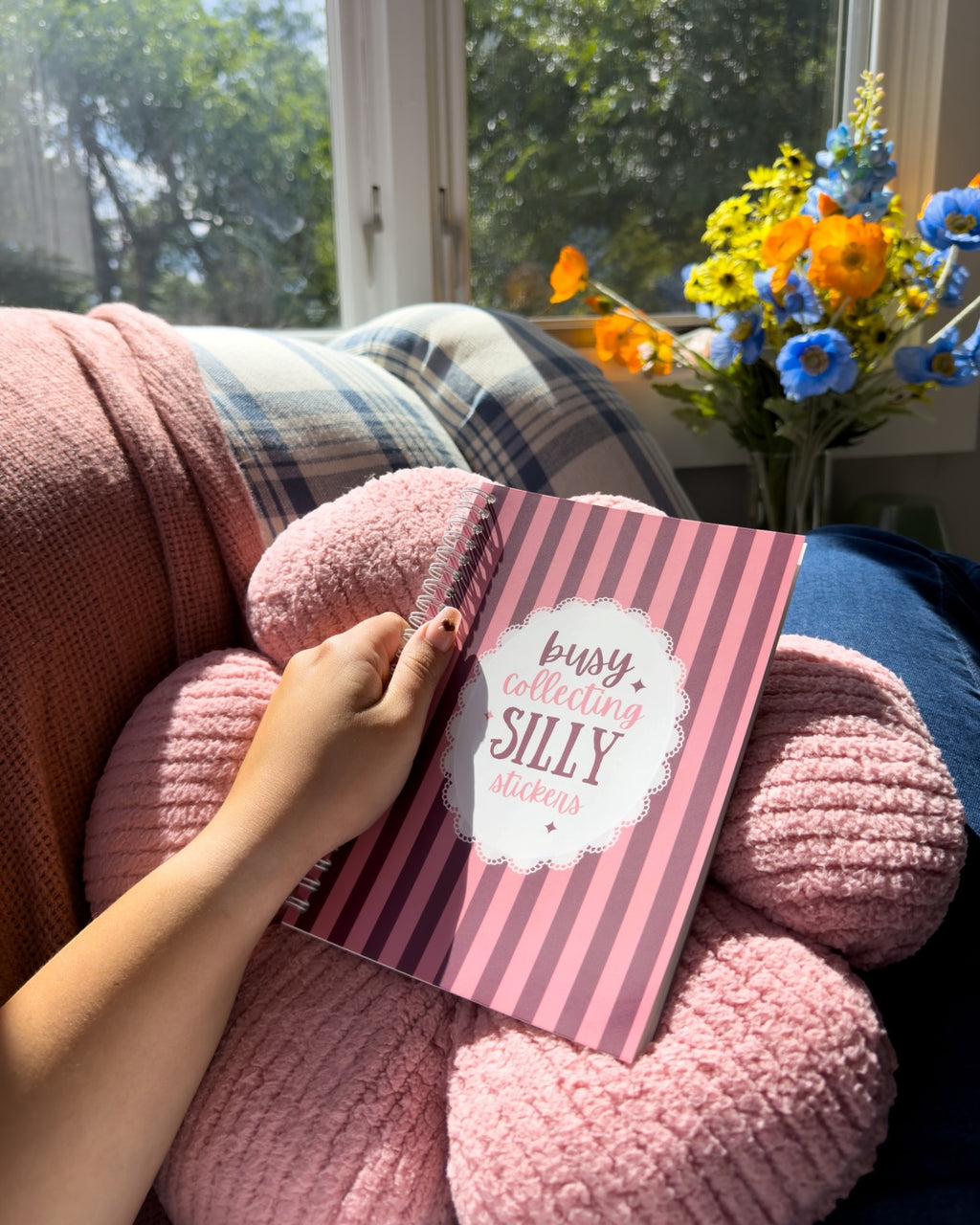 Busy Collecting Silly Stickers Reusable Sticker Notebook