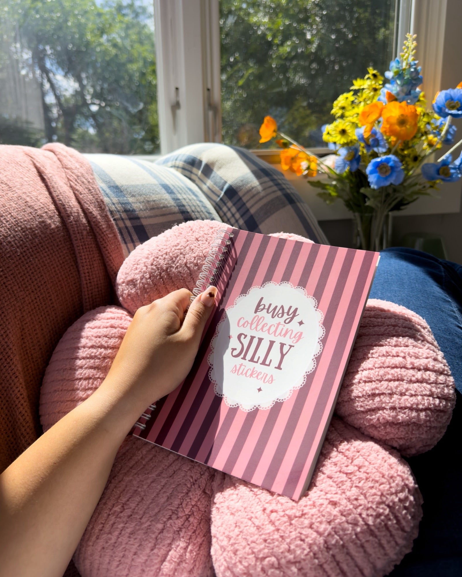 Busy Collecting Silly Stickers Reusable Sticker Notebook