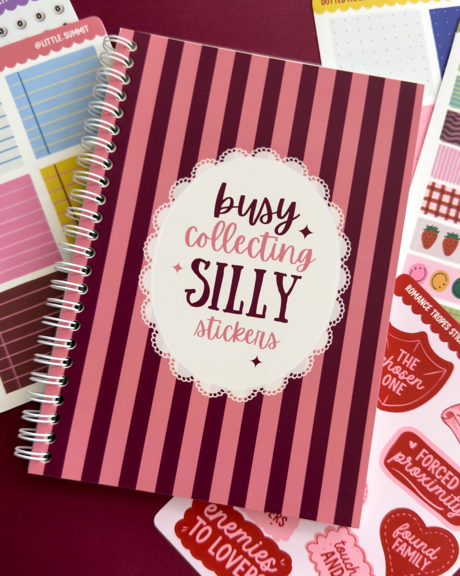 Busy Collecting Silly Stickers Reusable Sticker Notebook