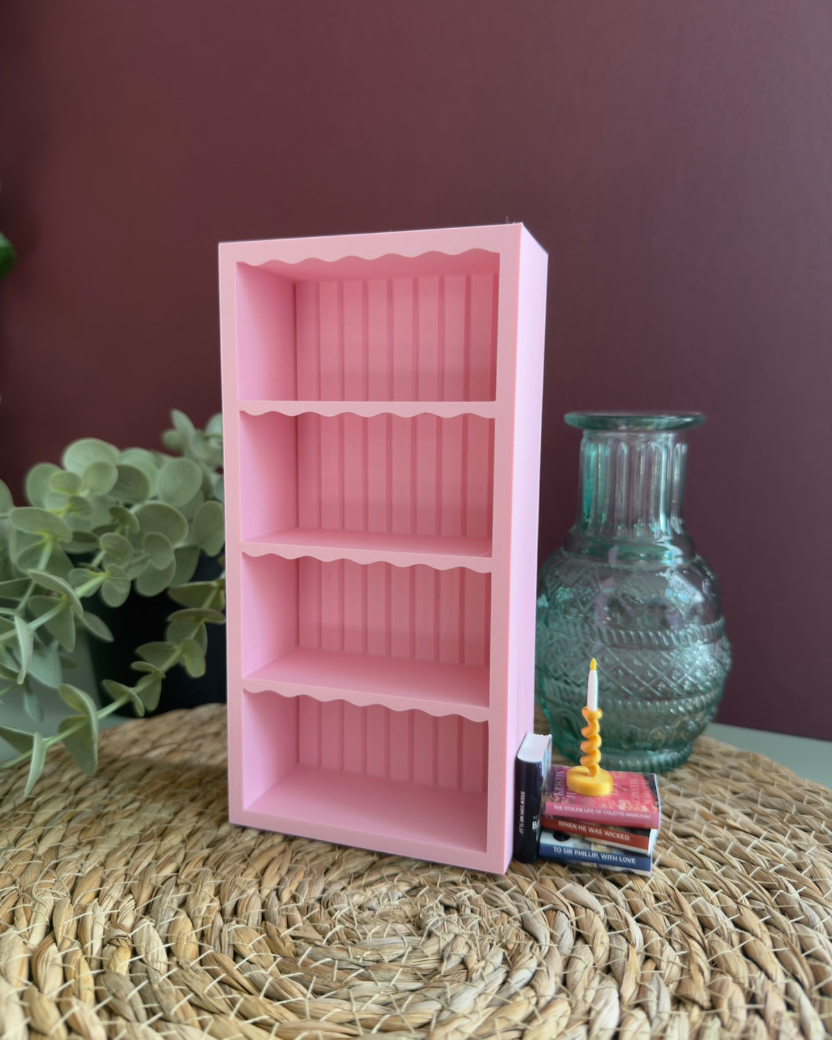 Scalloped Miniature Bookshelf