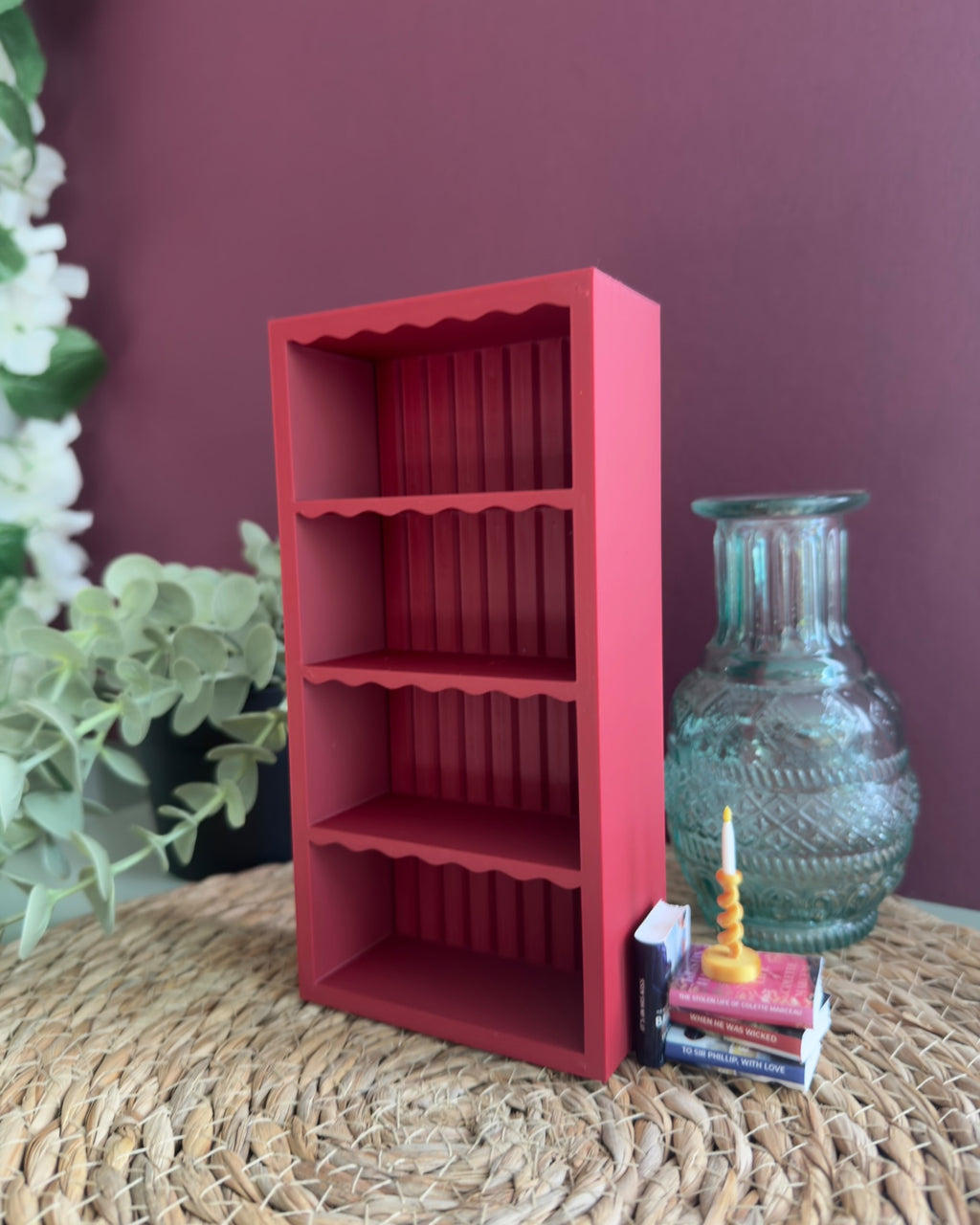 Scalloped Miniature Bookshelf