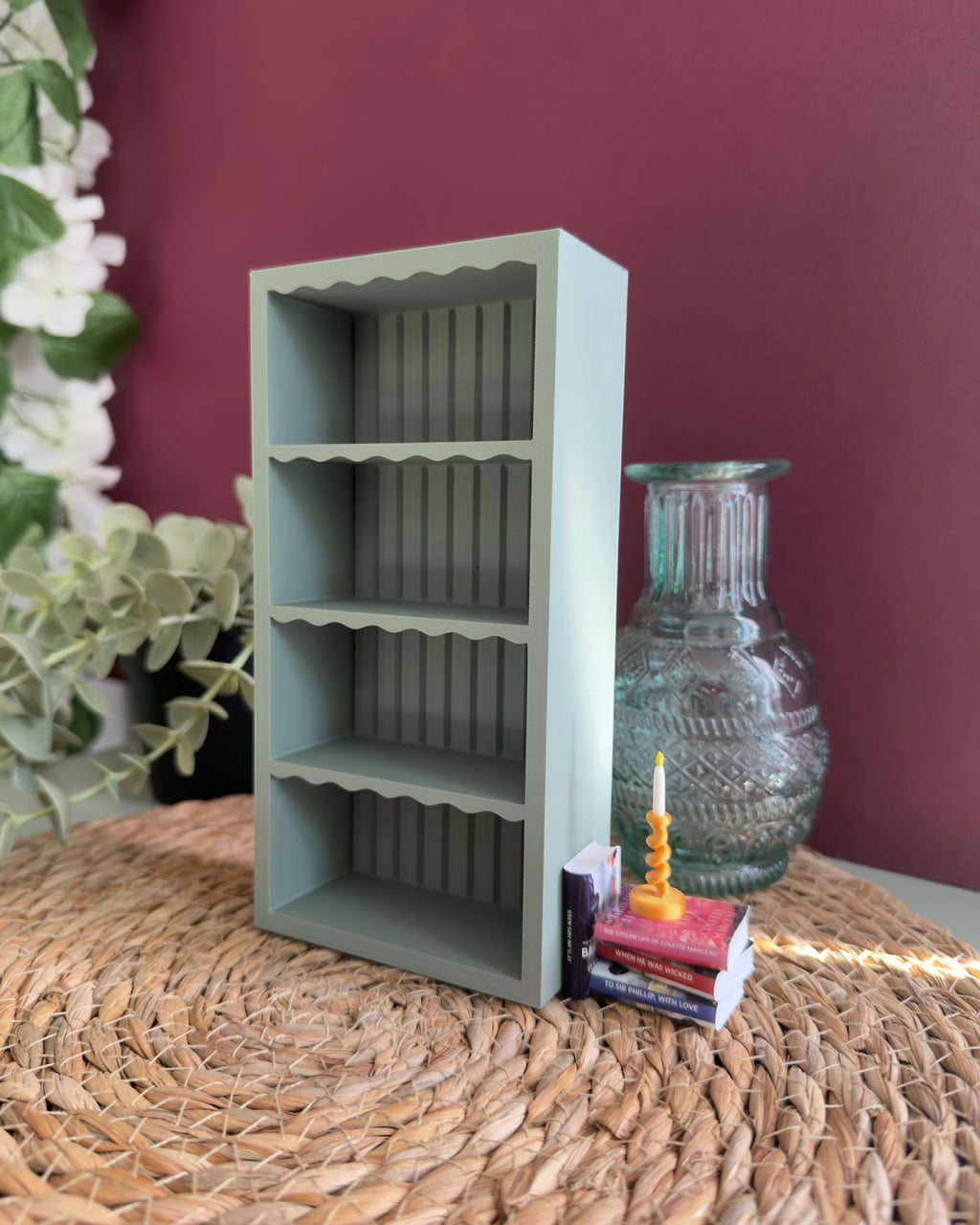 Scalloped Miniature Bookshelf