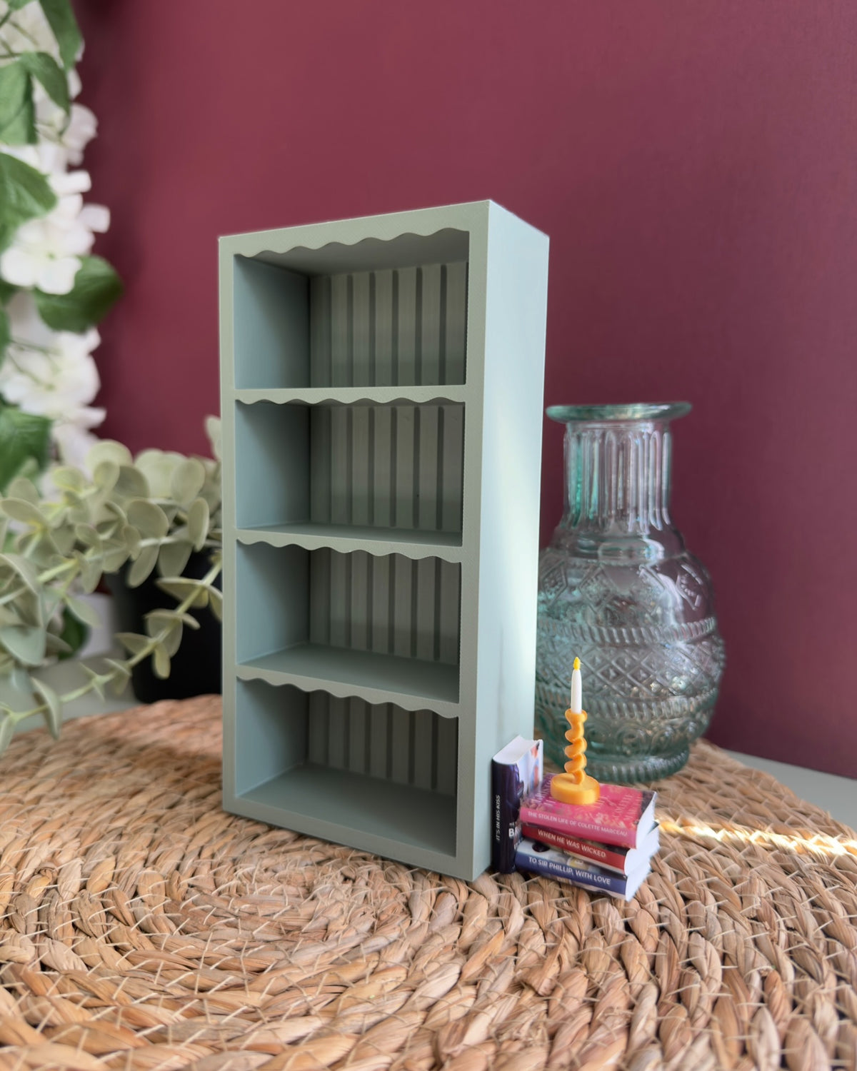 Scalloped Miniature Bookshelf