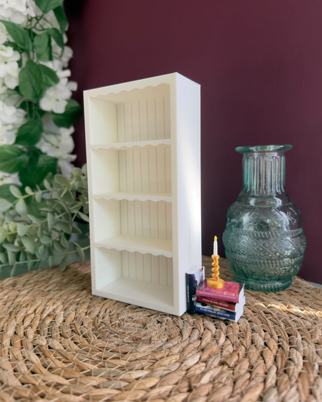 Scalloped Miniature Bookshelf