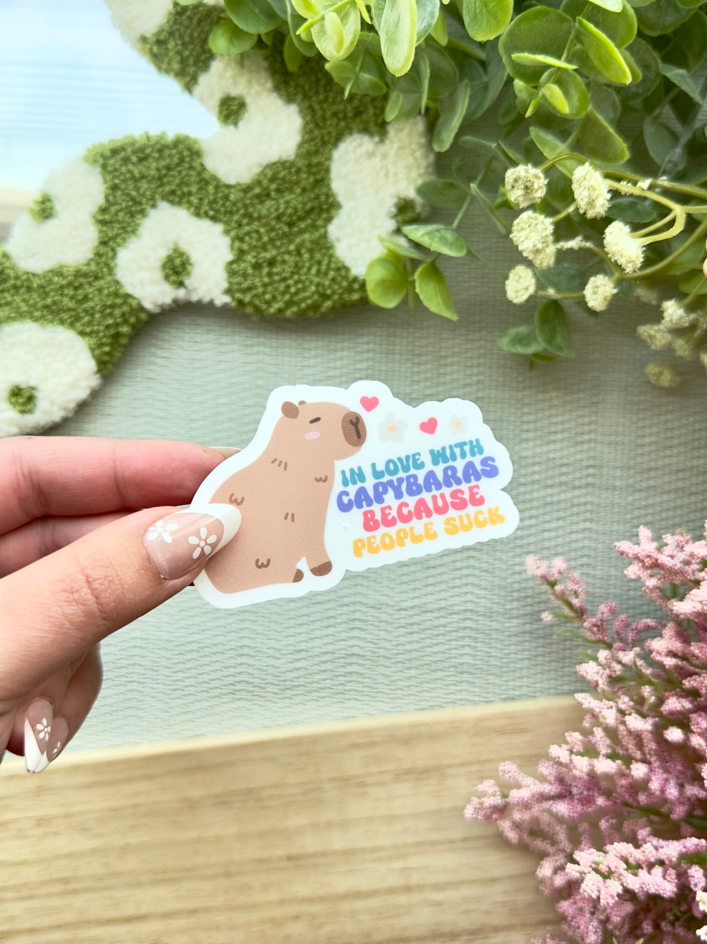 In Love with Capybaras Sticker