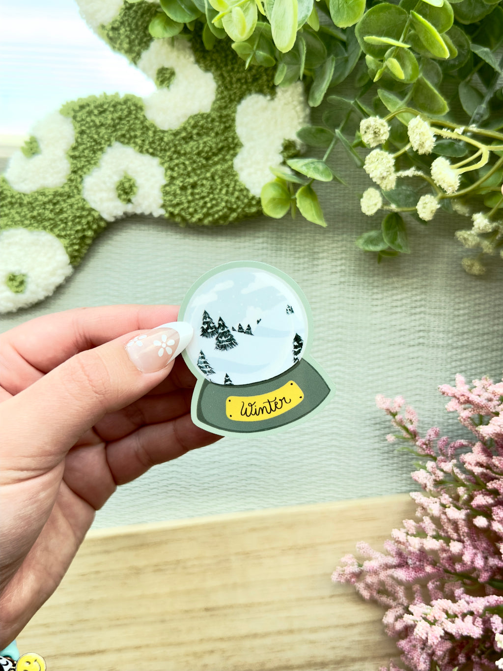 Winter Snow Globe Sticker
