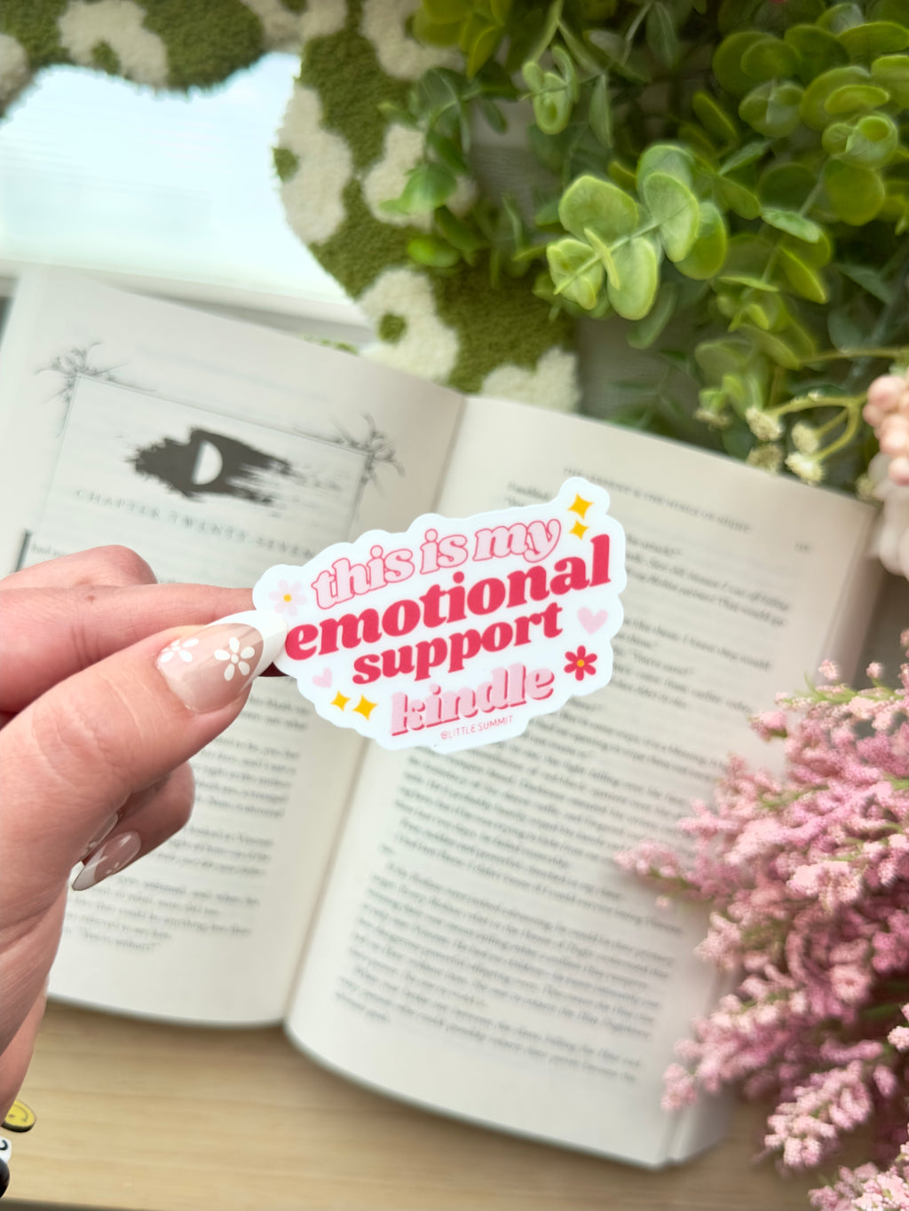 This is my emotional support kindle Sticker