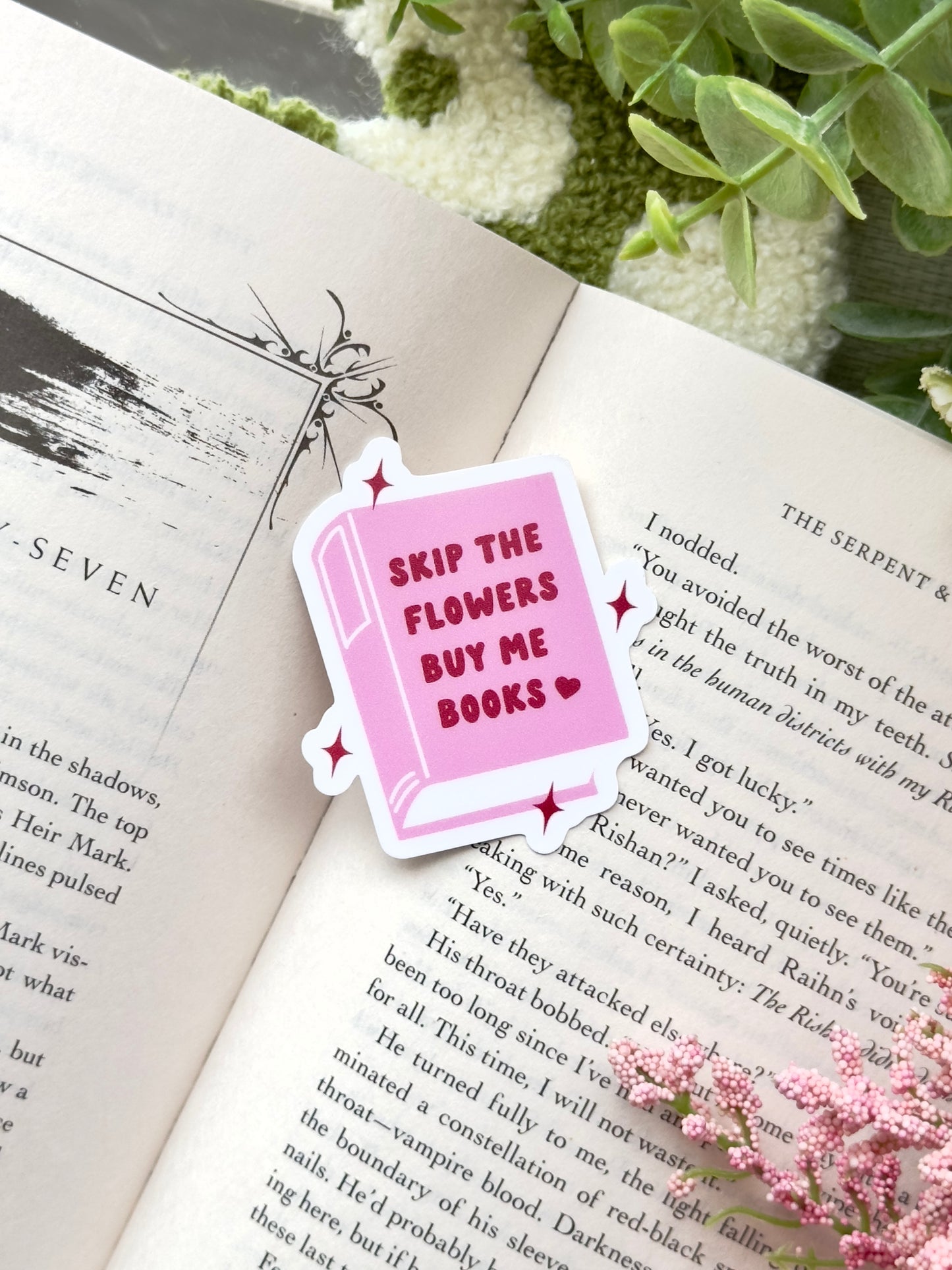 Skip the Flowers Sticker