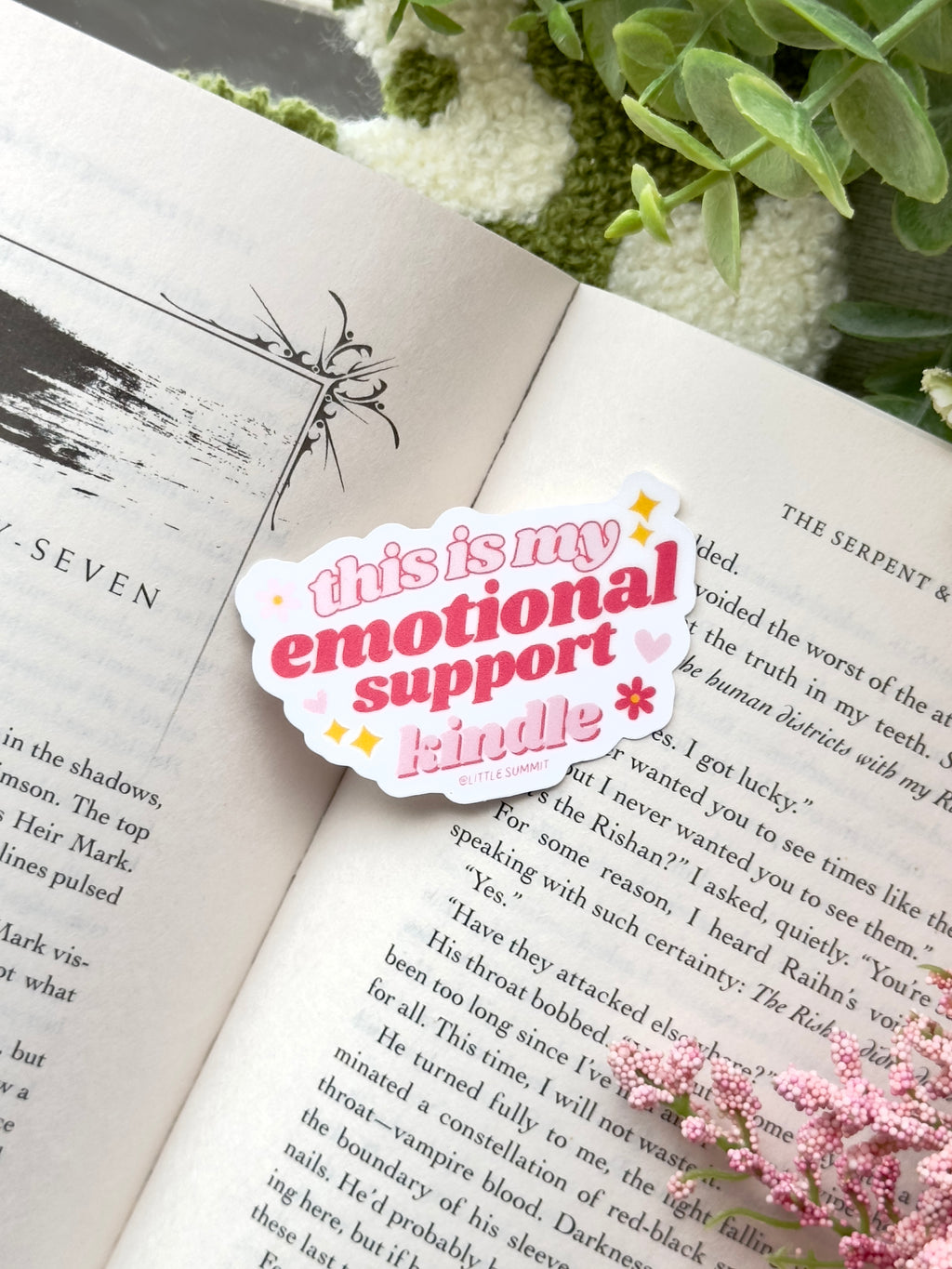 This is my emotional support kindle Sticker