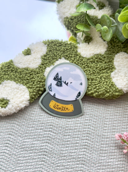 Winter Snow Globe Sticker