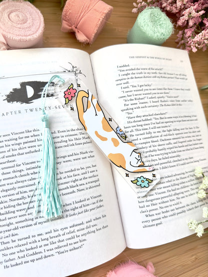 Cozy Cat Acrylic Bookmark