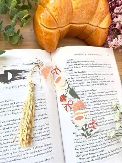 Croissant Cottage Vibes Acrylic Bookmark