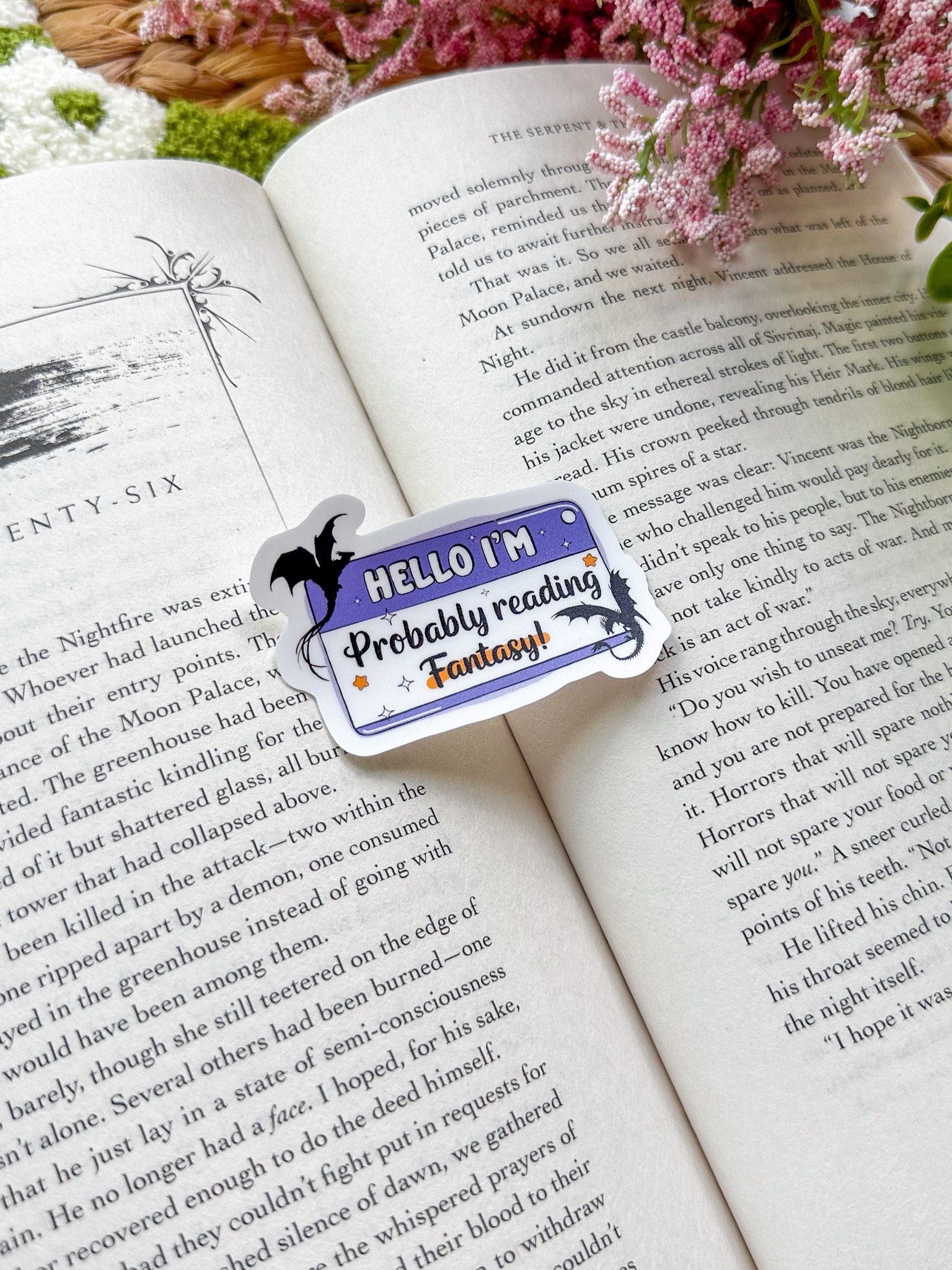 Hello, I'm Probably Reading Fantasy Sticker