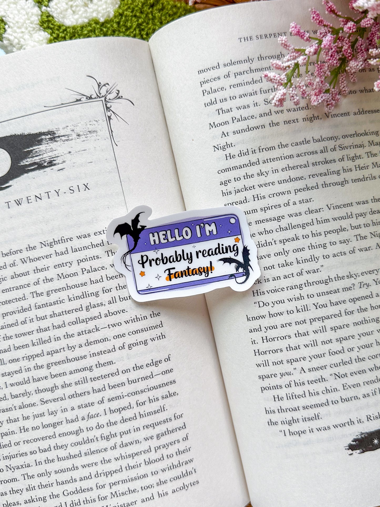 Hello, I'm Probably Reading Fantasy Sticker