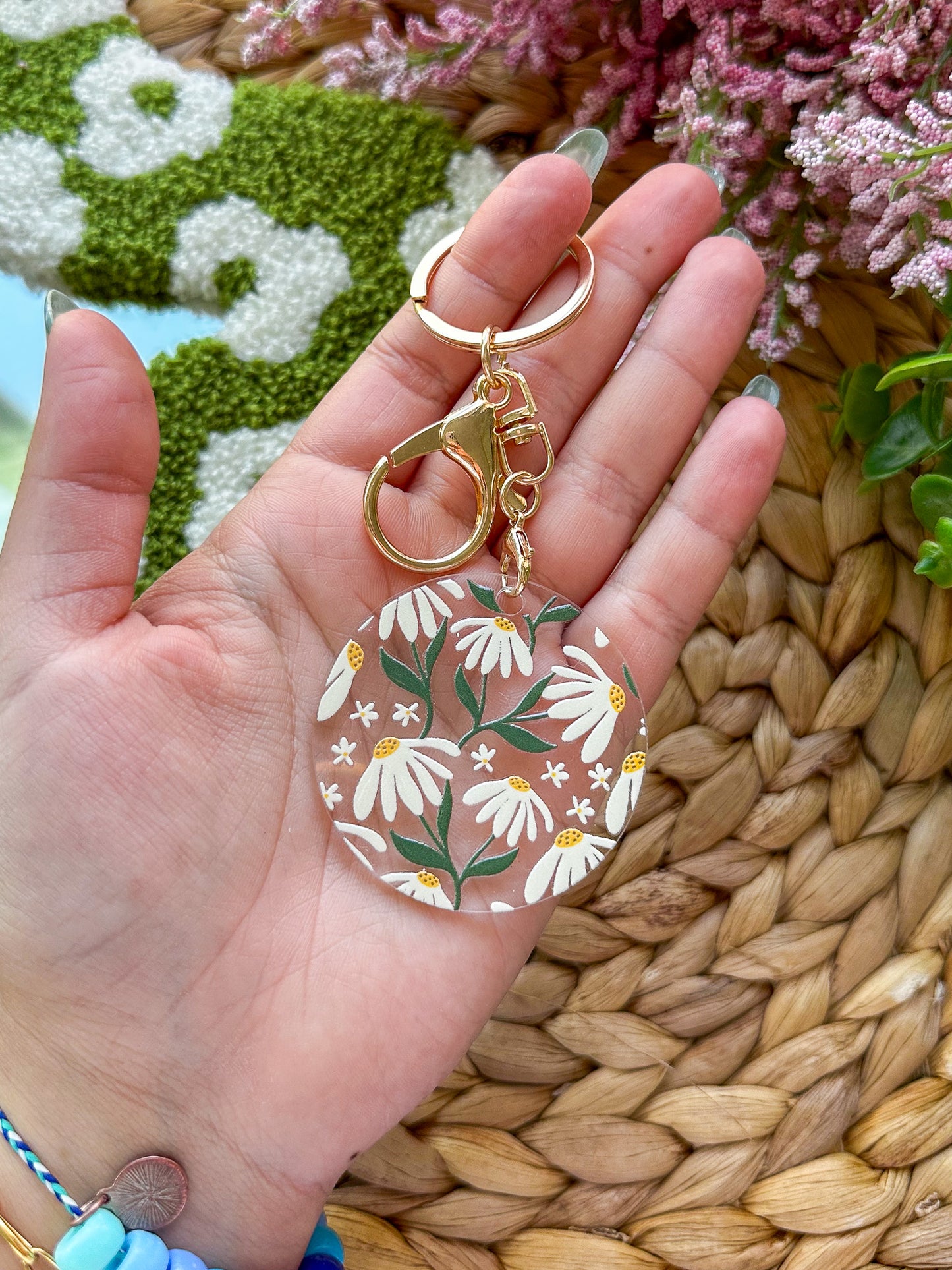 Daisies Acrylic Keychain