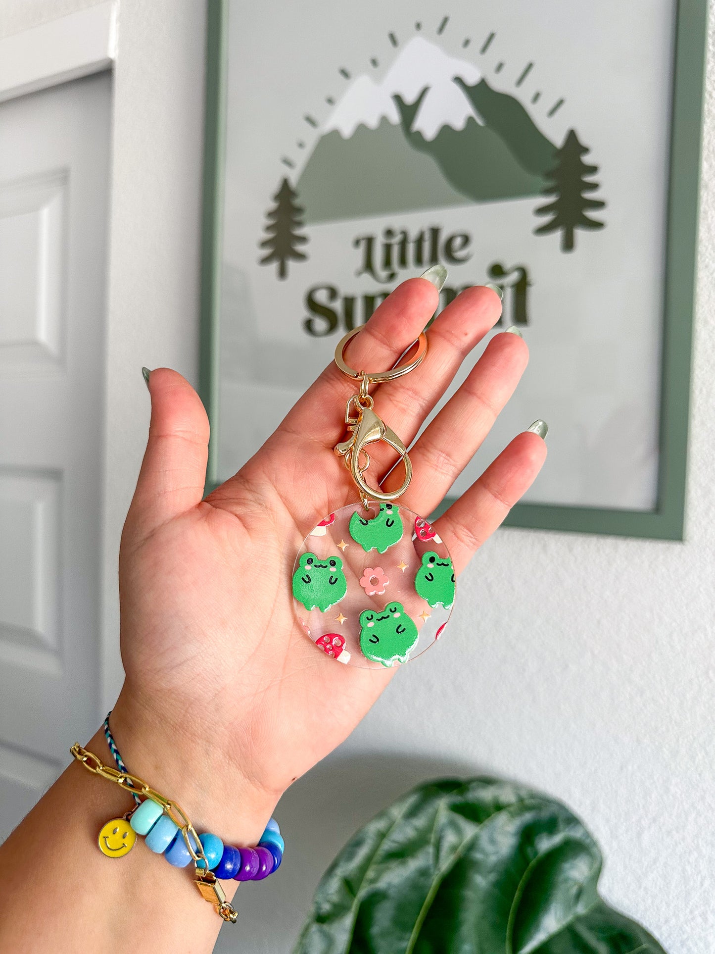 Cute Frogs Acrylic Keychain