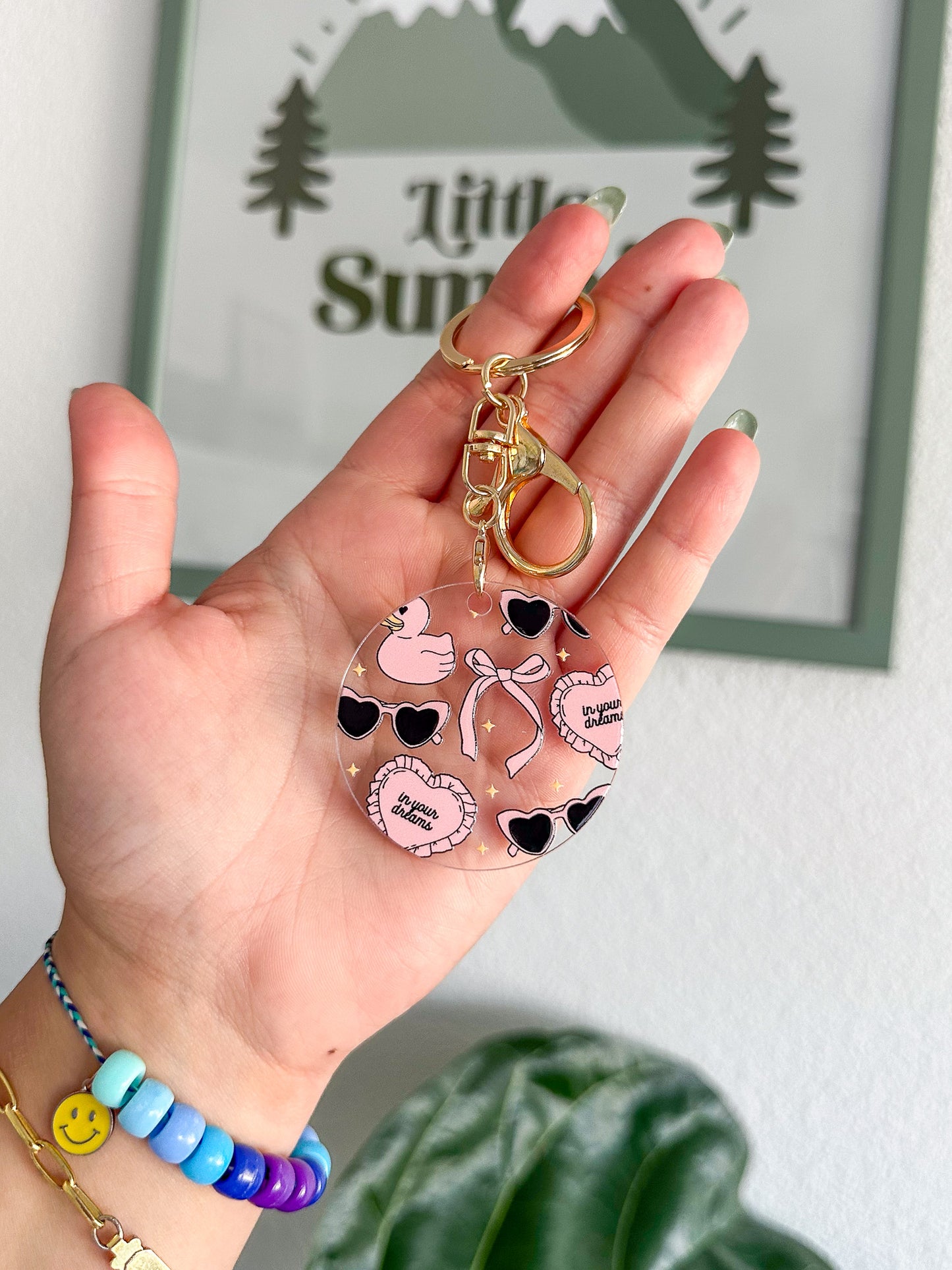 Girly Pattern Acrylic Keychain