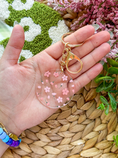 Sakura Flowers Acrylic Keychain
