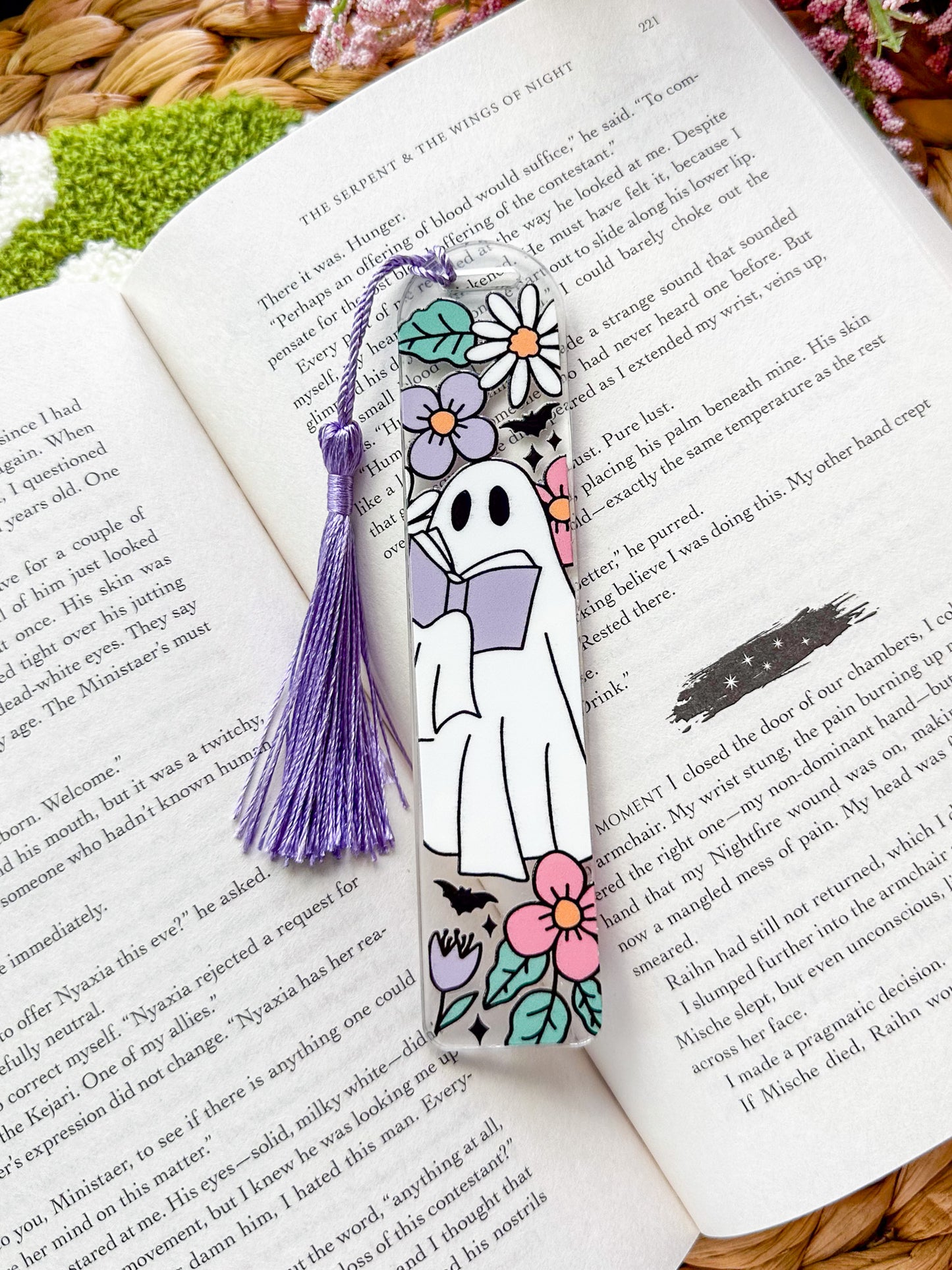 Ghost Reader Acrylic Bookmark