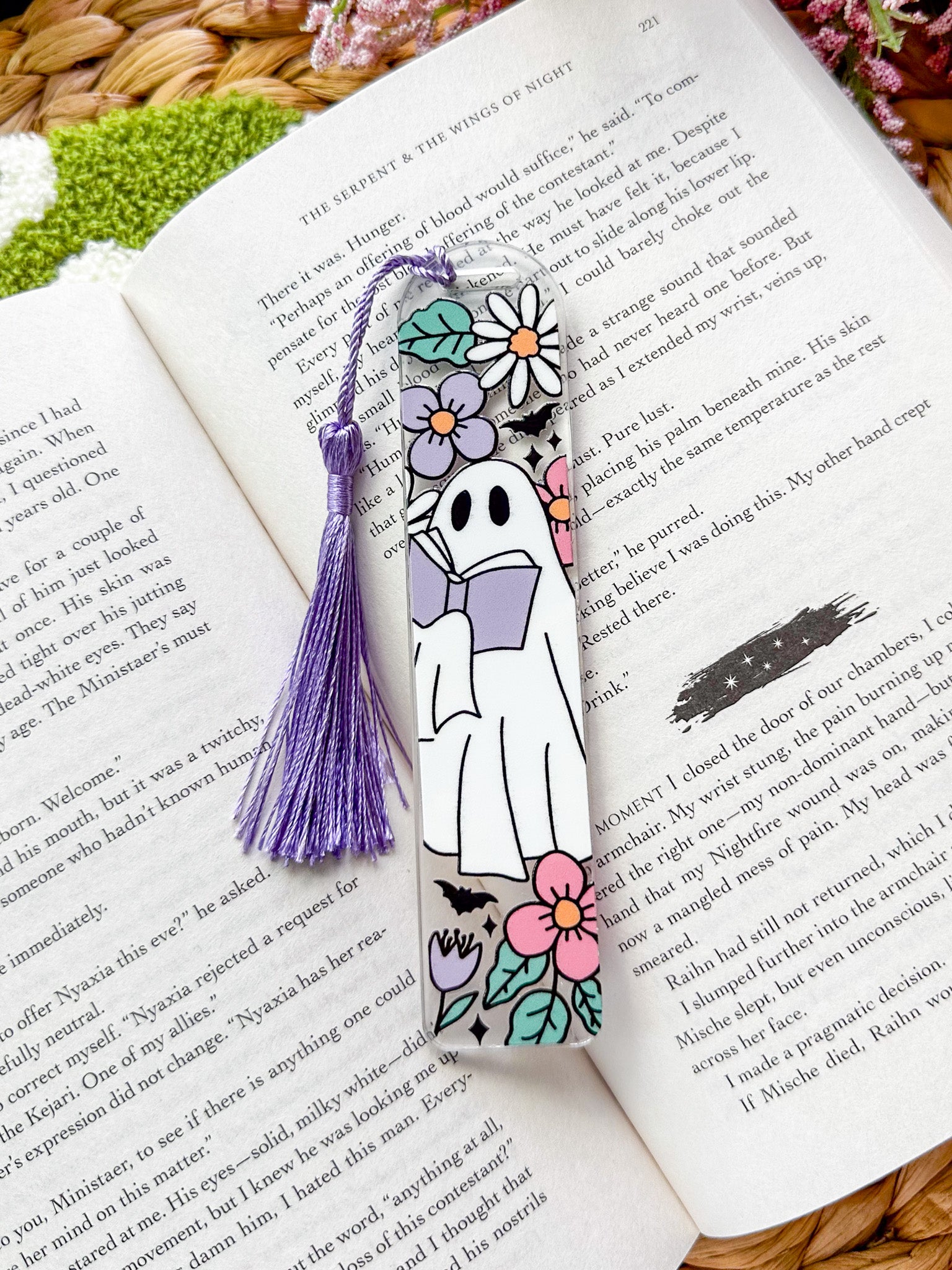 Ghost Reader Acrylic Bookmark