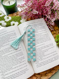 Blue Checkered Acrylic Bookmark