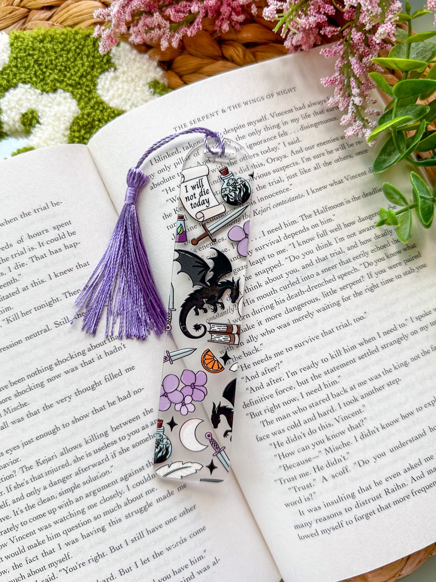 Fourth Wing Acrylic Bookmark