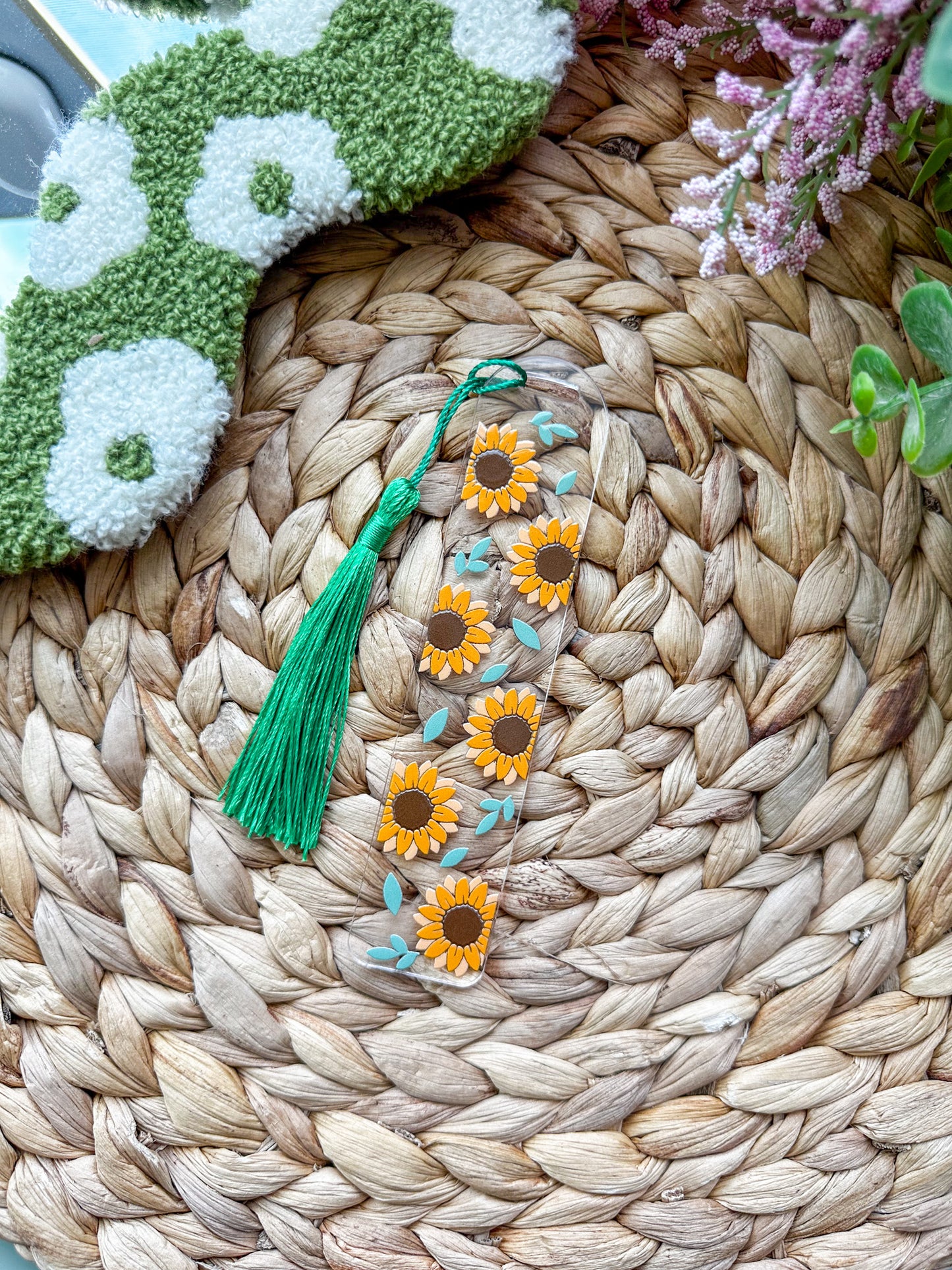 Sunflowers Acrylic Bookmark
