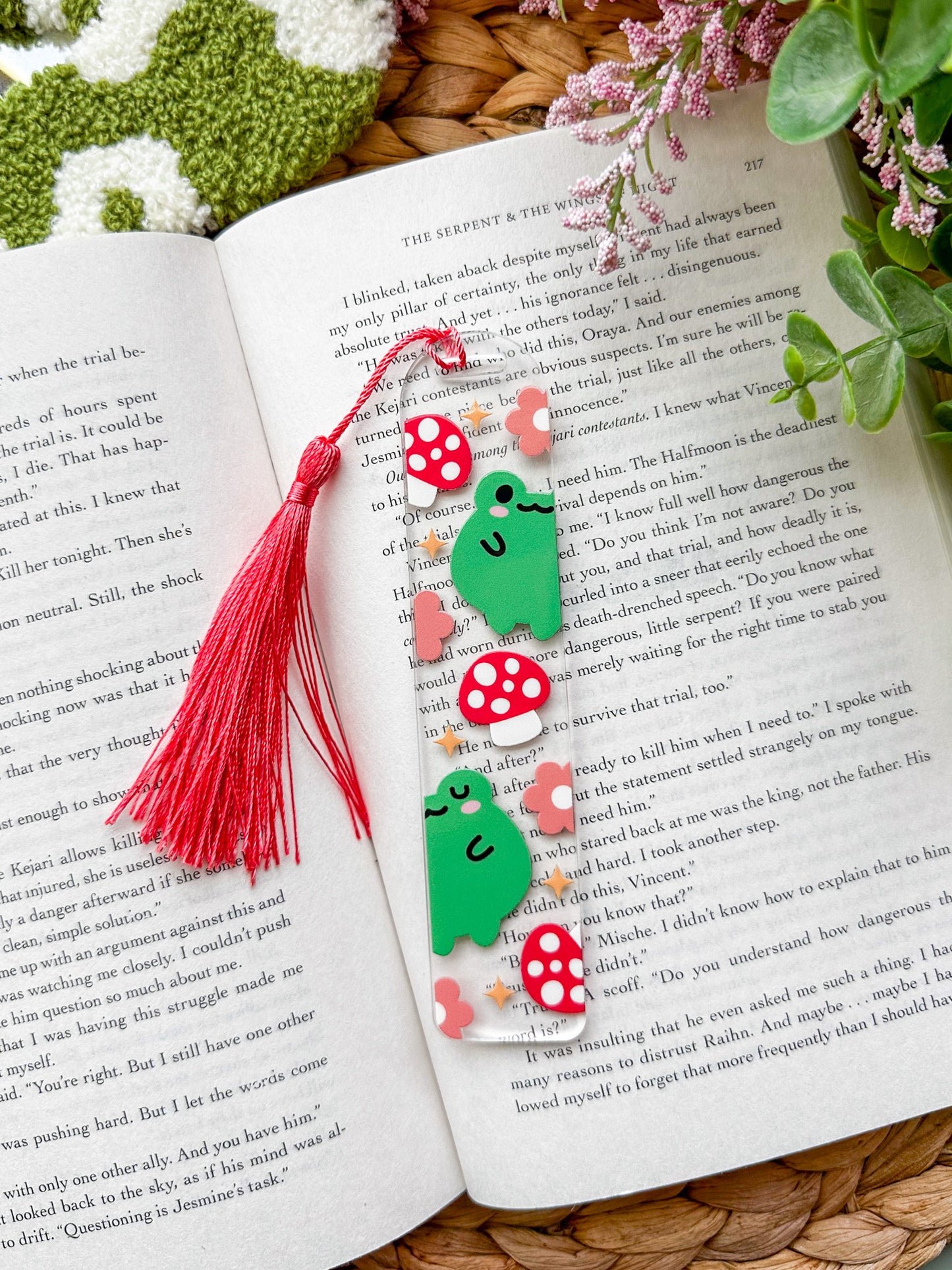 Cute Frog Acrylic Bookmark