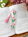 Tulip Garden with Bows Acrylic Bookmark