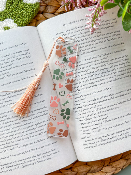 Paws Acrylic Bookmark