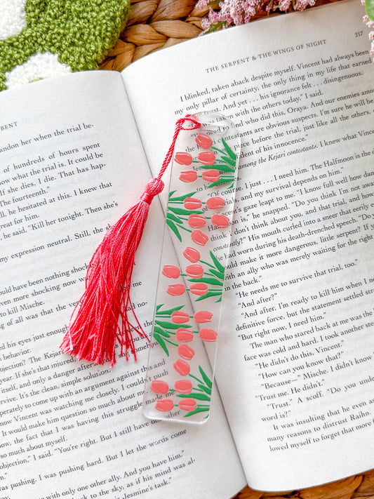 Tulip Garden Acrylic Bookmark