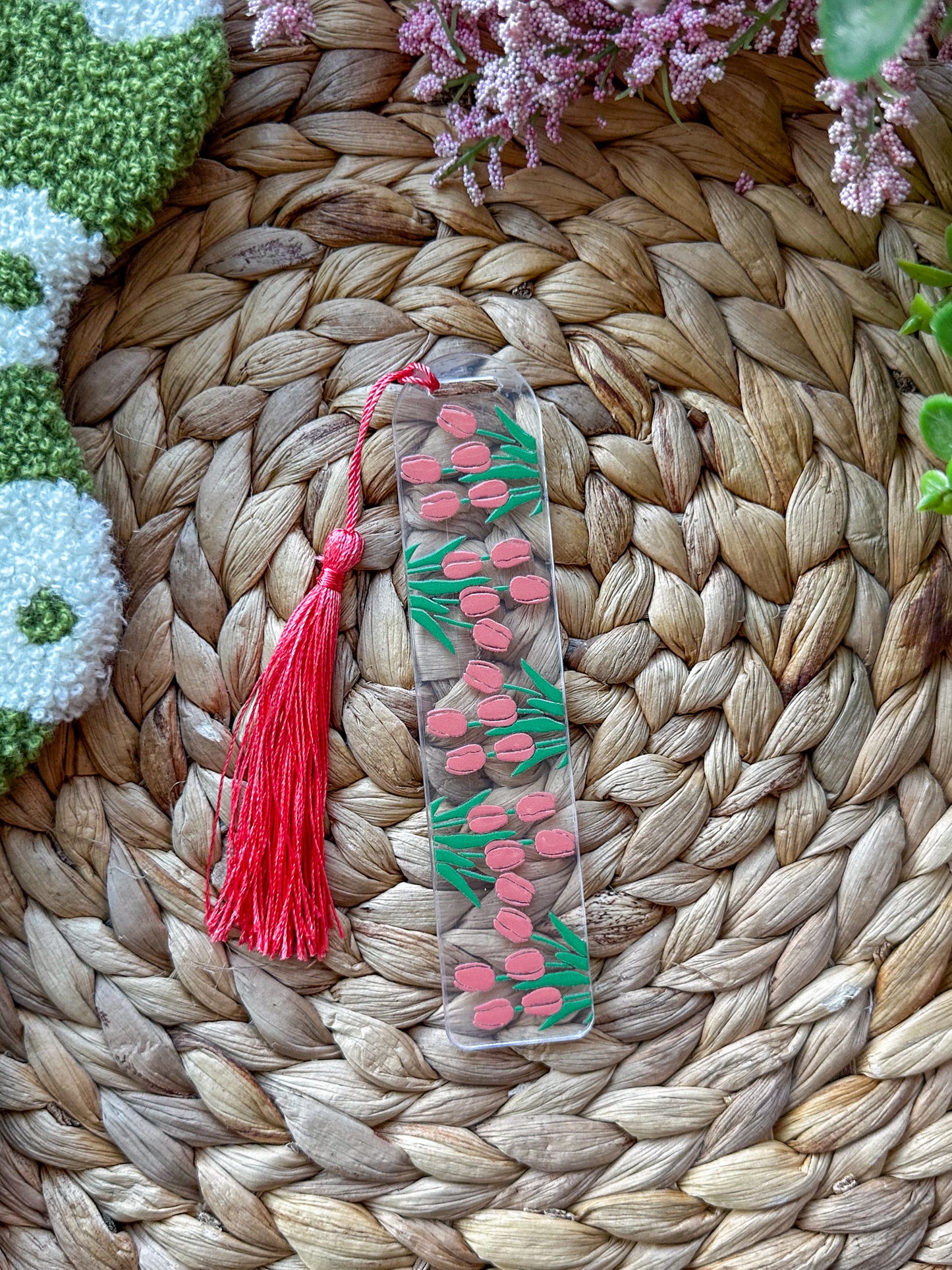 Tulip Garden Acrylic Bookmark