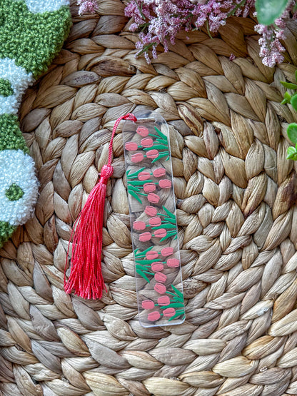 Tulip Garden Acrylic Bookmark