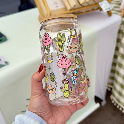 Western Girly Glass Cup