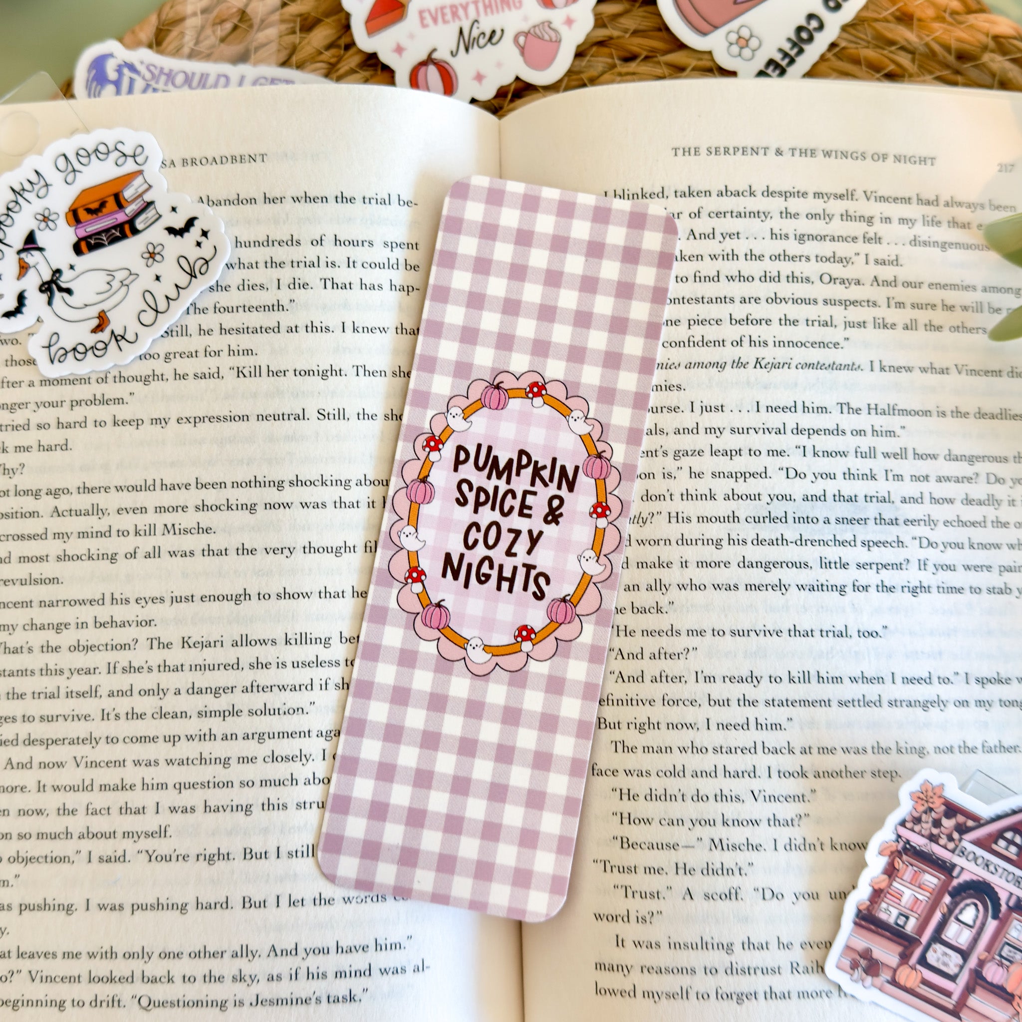Pumpkin Spice and Everything Nice Paper Bookmark