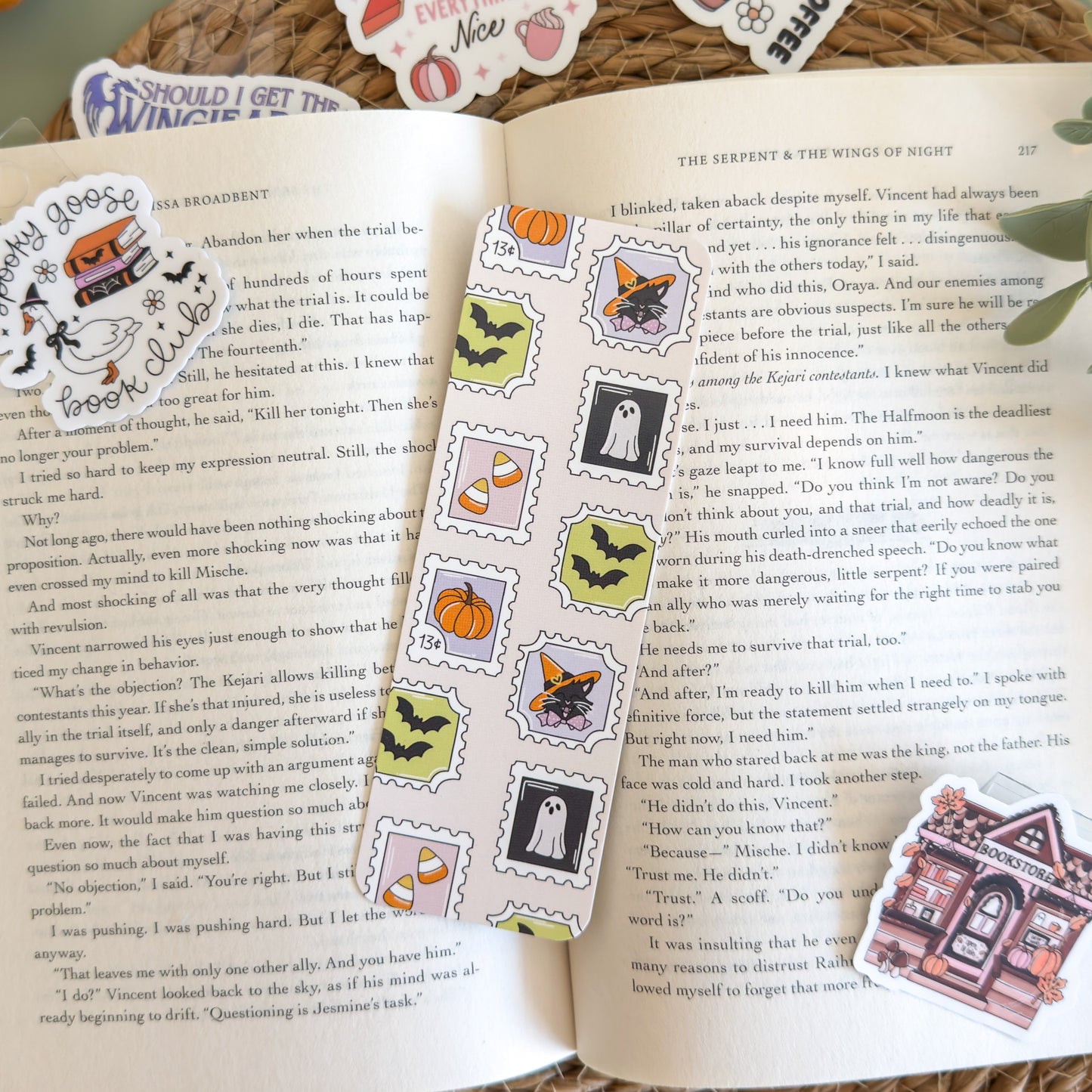 Halloween Stamps Paper Bookmark