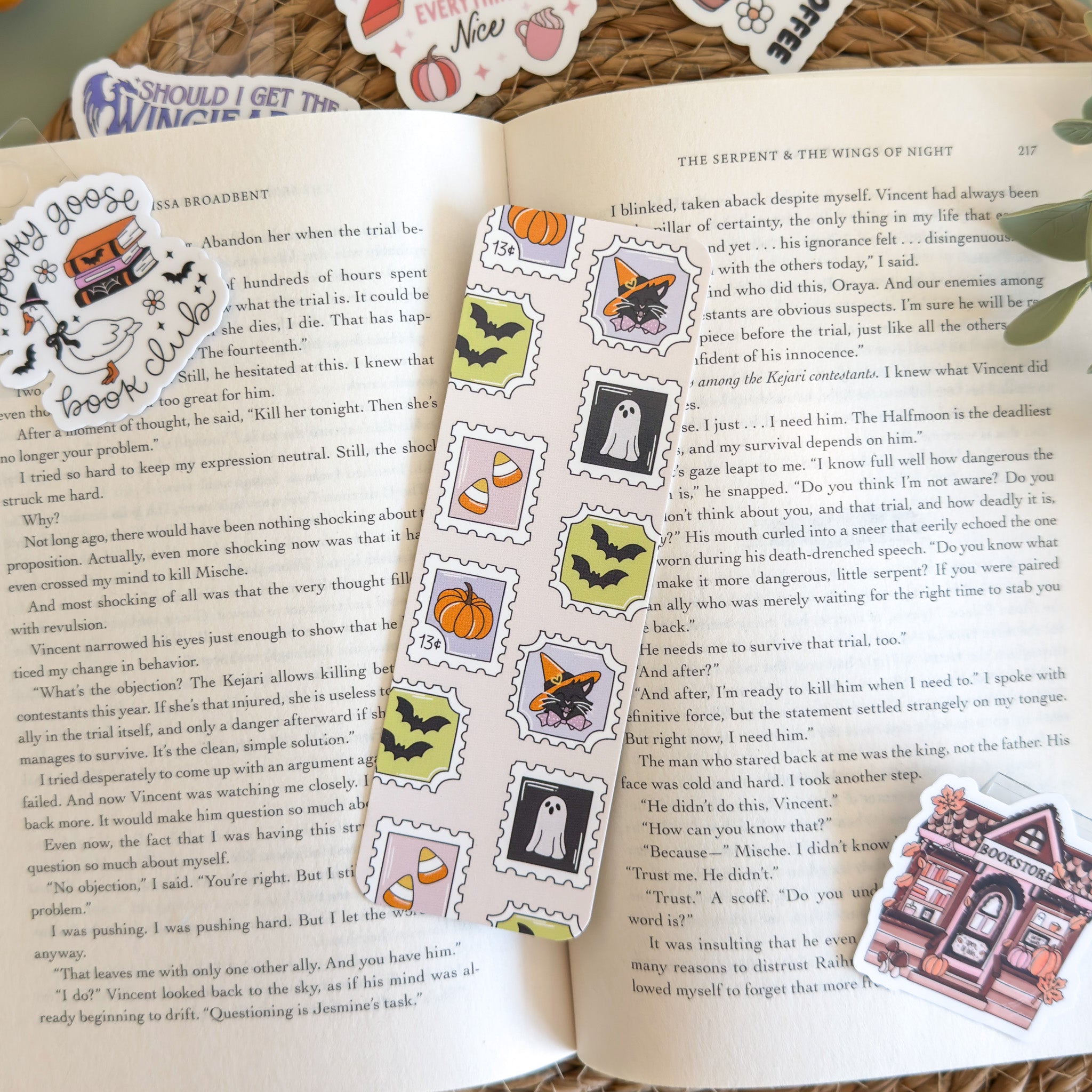 Halloween Stamps Paper Bookmark