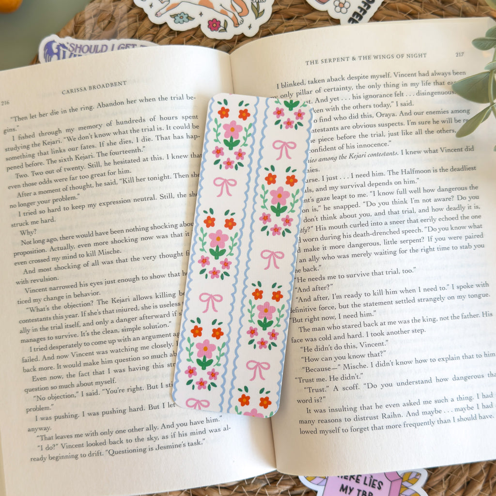 Summer Floral Paper Bookmark